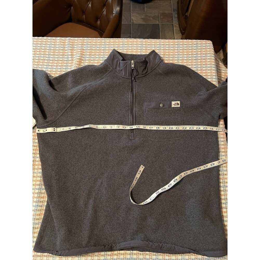 The North Face Gordon Lyons 1/4 Zip Men’s XXL Gray Sweater 2XL Fleece Pocket - Picture 14 of 16